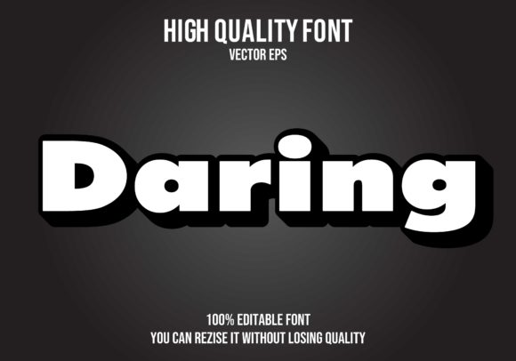 Download Daring Vector Text Effect Fully Editable - Daring Collection
