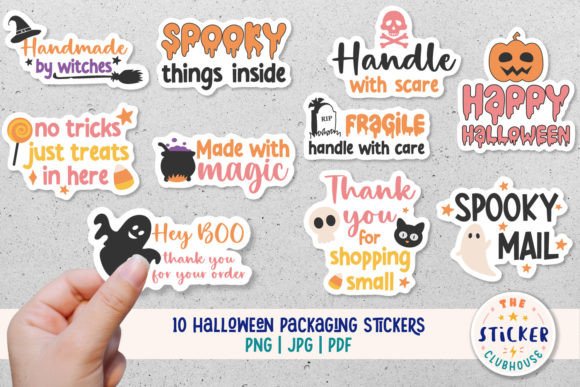 Download Halloween Packaging Stickers - Premium Bundle