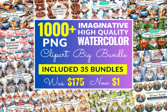 Download Imaginative Watercolor Clipart Bundle - Imaginative Collection