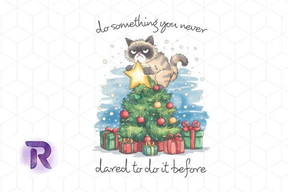 Download Daring Cat Christmas Tree Holiday PNG - Daring Collection
